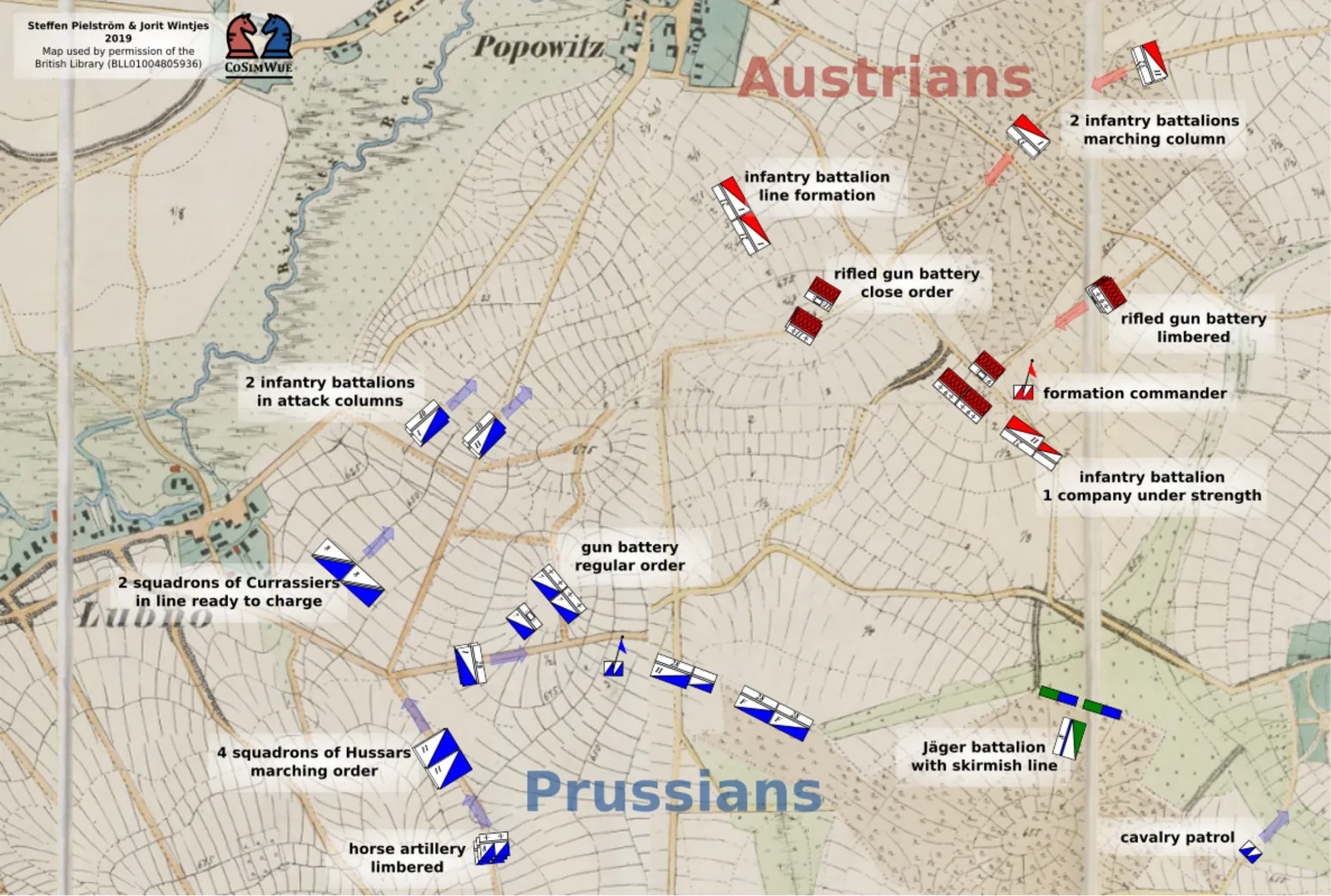 University of Würzburg’s example of a Kriegsspiel map.